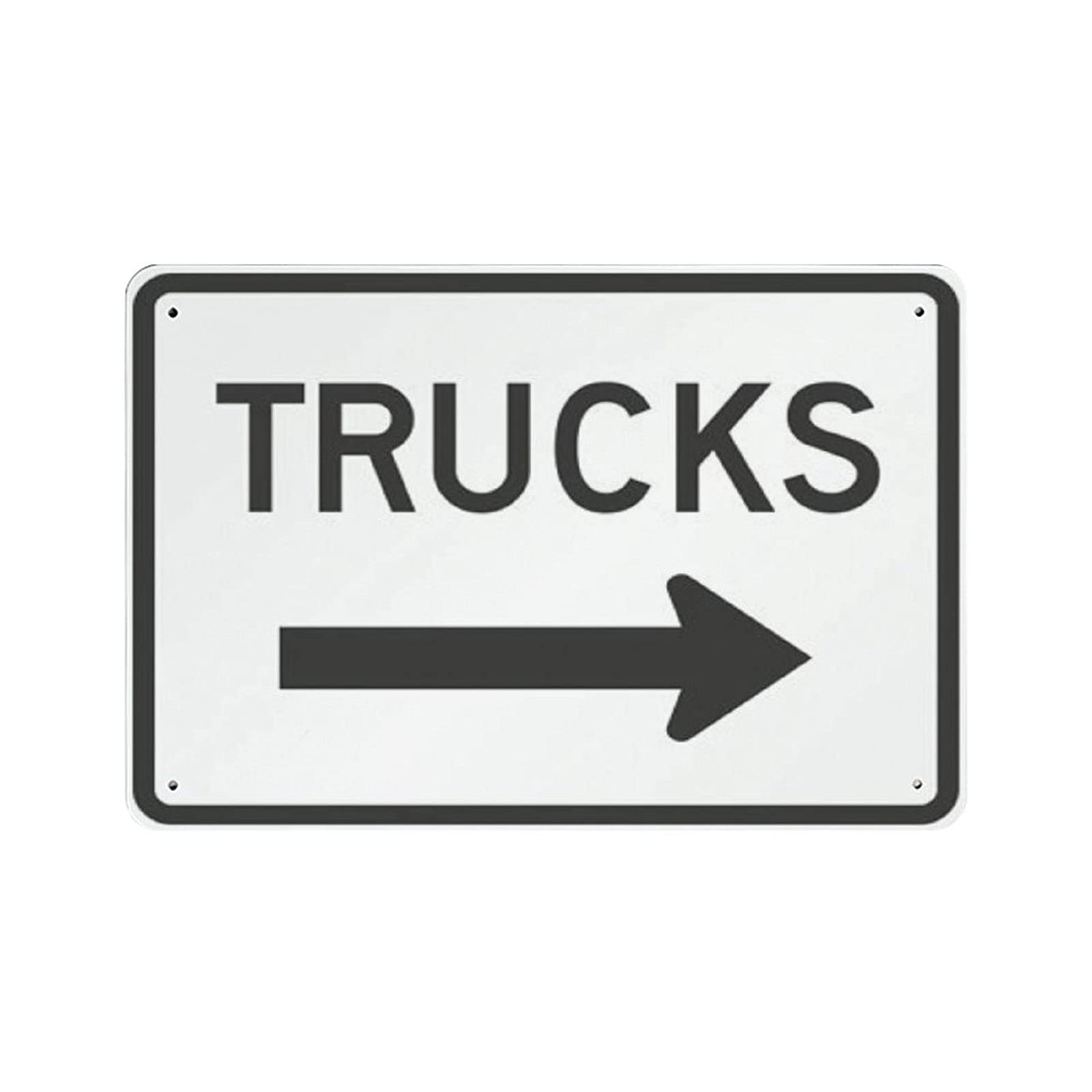 Metal Tin Sign Trucks Right Arrow Vintage Tin Poster Metal Sign Wall Decoration Country Kitchen Home Garage Decor 8"x12"