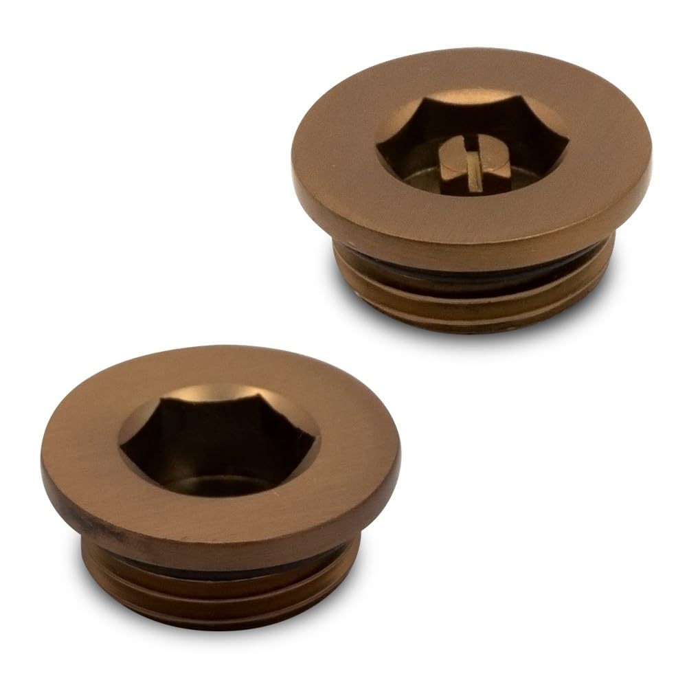 Brushed Bronze Bleed Valve & Blanking Plug Set for Radiators & Towel Rails ½" BSP