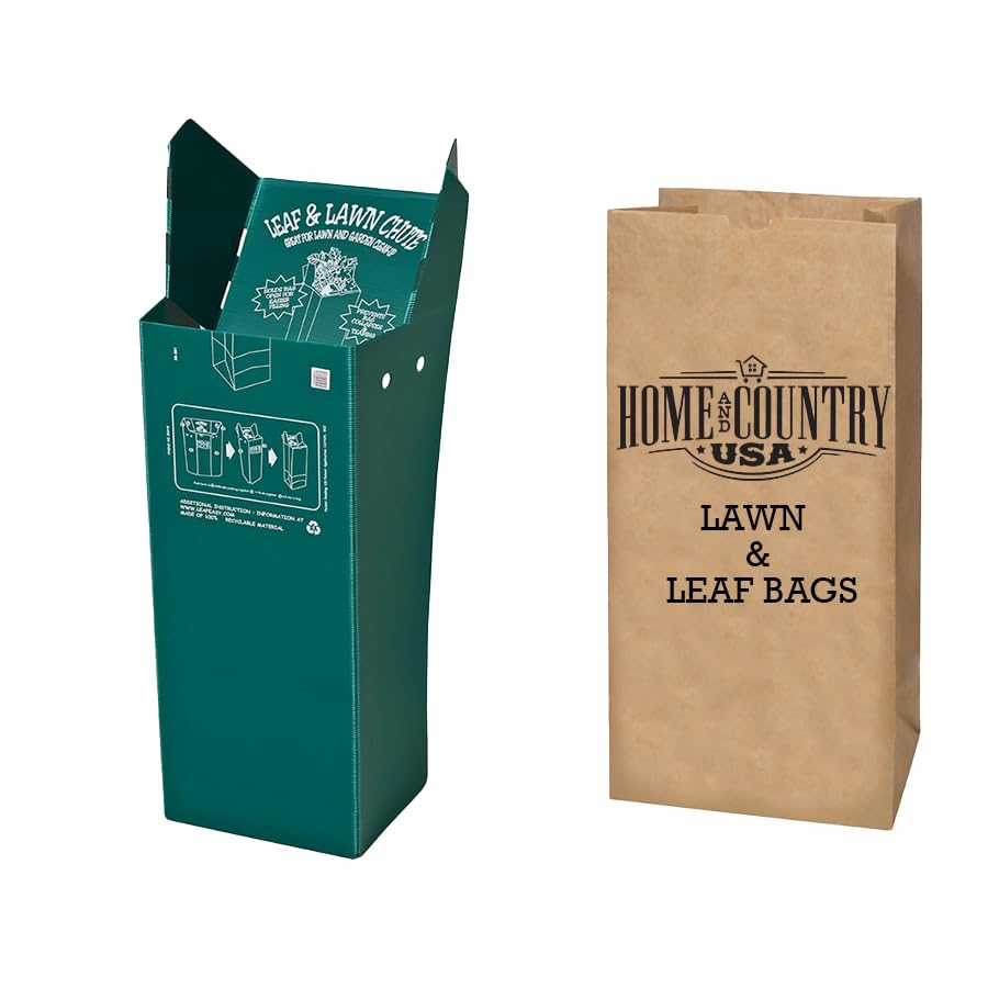 Home and Country USA Leaf and Lawn Chute 5 Paper Bags (30 Gallon).