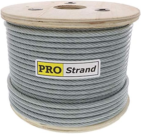 PRO Strand 3/8" X 200', 7x19, Vinyl Coated Galvanized Cable Reel