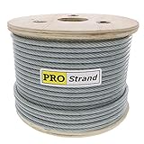 PRO Strand 3/8" X 200', 7x19, Vinyl Coated Galvanized Cable Reel