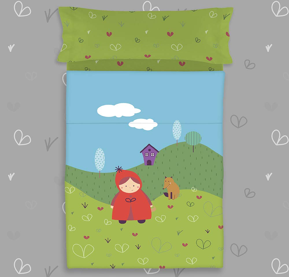COTTON ARTean Funda Nórdica Infantil Cama 90 Algodón Poliéster AVIONCITOS | Incluye 2 piezas: F. Edredón 150x260 +1 F.de Almohada.Certificado OEKO-TEX