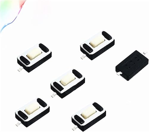 GIBOLEA Micro Switches 50pcs 3 * 6 * 2.5 SMD 2P Touch Micro Switch 3x6x2.5mm 2Pin Push Button Switch (Color OneColor)