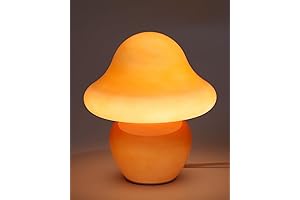 Orange LED Mushroom Lamp: Illuminate Your Abode with Enchanting Charm