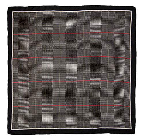 Wyoming Traders Black Plaid Silk Scarf Black2