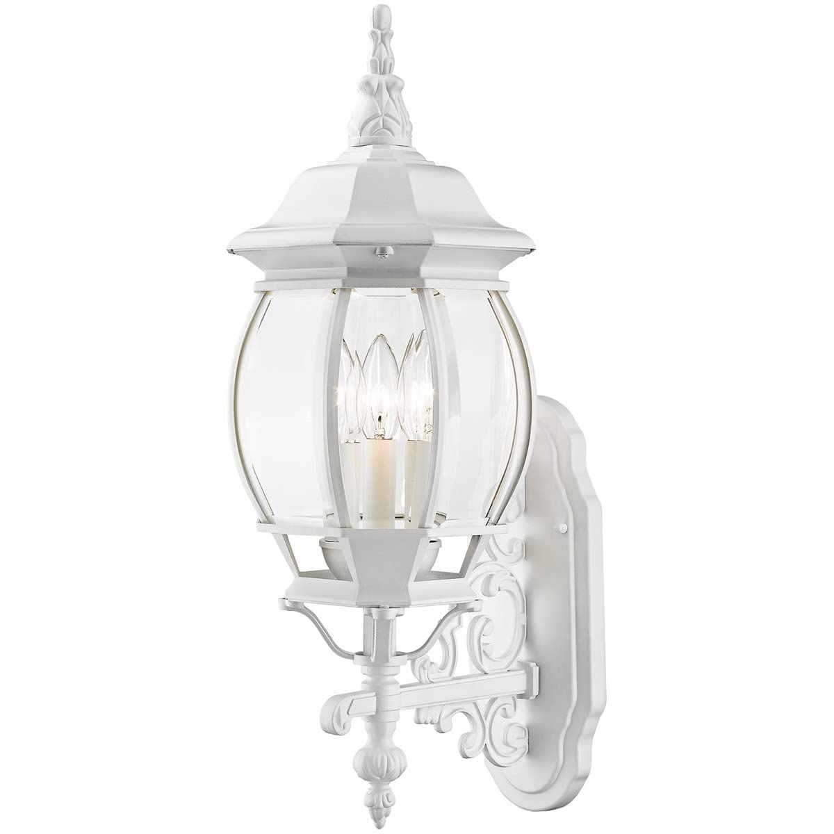 Livex Lighting 7524-13 7524-03 Outdoor Wall Lantern, White, 8.25 x 22 | Dimensions: 8.25 x 22