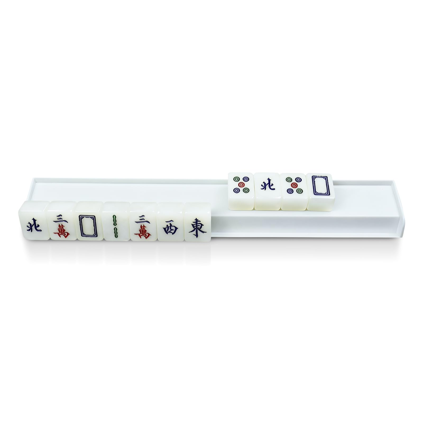 Photo 1 of Riamch 1 Pack Mahjong Rack, Modern American Mahjong Tile Rack, American Mahjong Accessories, White, No Pusher