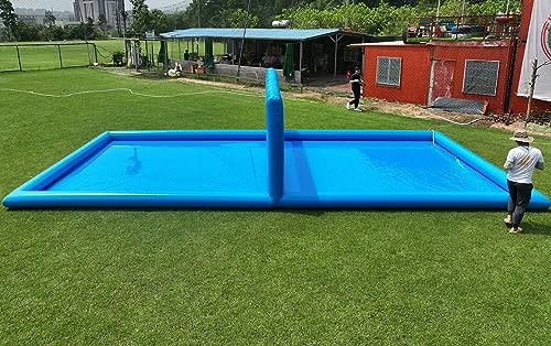 Campo da pallavolo gonfiabile per esterni con rete da spiaggia – PVC di qualità commerciale per giochi acquatici e sport nautici, pompa ad aria inclusa