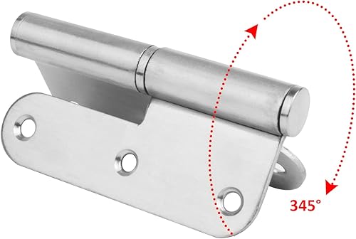 Miniatura 4 de 6 bisagras de puerta de 3-12 pulgadas x 2-12 pulgadas, bisagra de elevación en forma de H, bisagras izquierda y derecha de acero inoxidable 201,
