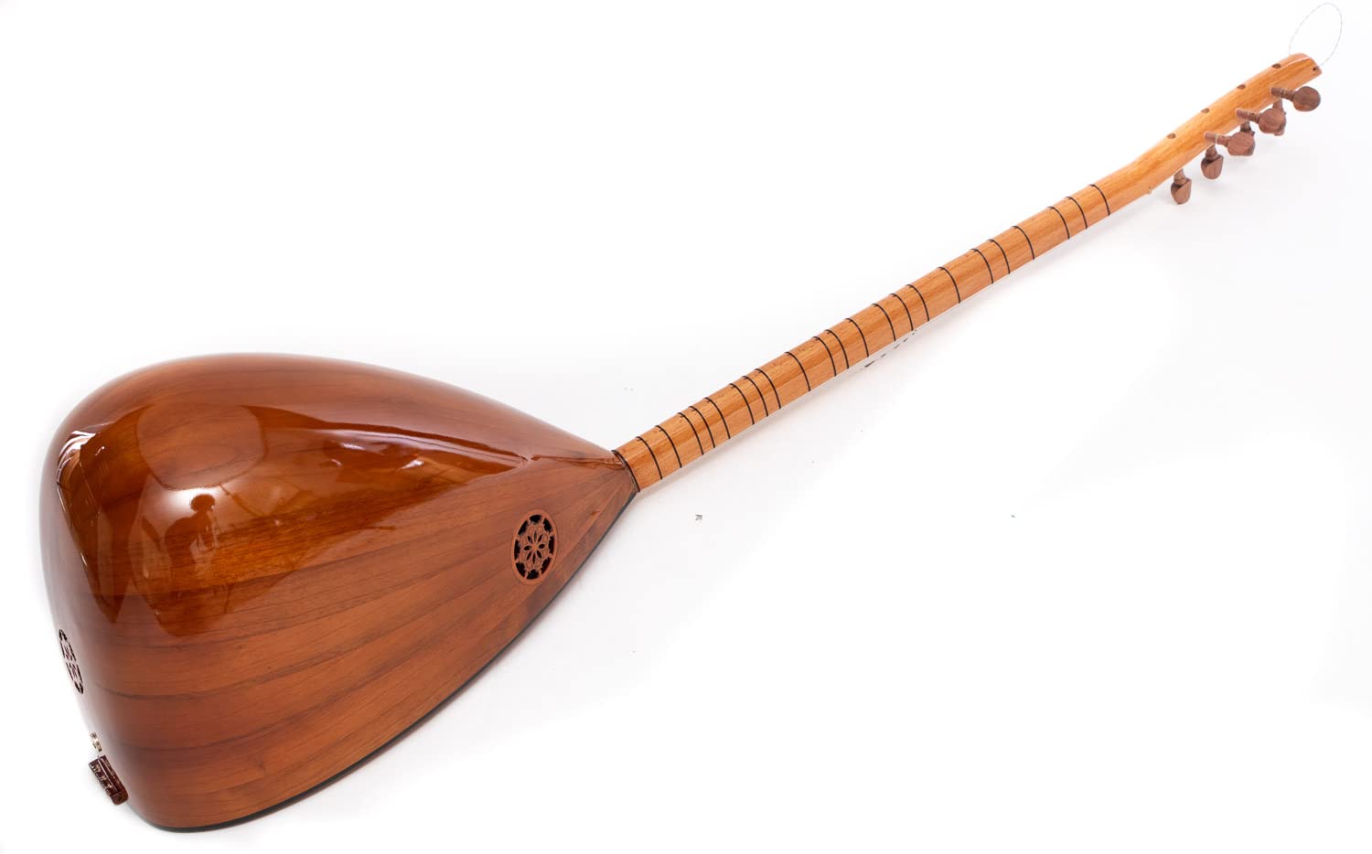Long Neck Turkish Saz made of Cherry with built in Pickup, hand made instrument! - Image 6