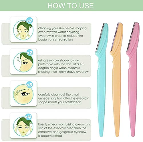 Image of COOFANDY 3 Pcs Eyebrow Razor for Women, Disposable Razor, Stainless Steel Blade & Firm Grip, Face Shaver for Women - Facial Hair Removal for Men - Neutral, Safe and Friendly