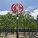 HEVIRGO Wind Turbines,4500W Wind Turbines Generator,12V 5-Blade Vertical Axis Wind Turbines Generator Kit,for Home Hybrids Streetlight Use, Electromagnetic Electricity Producer Equipment Red
