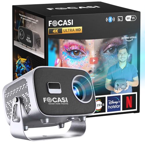 Projector 4K Ultra HD with Smart TV Android Features for Home Cin...