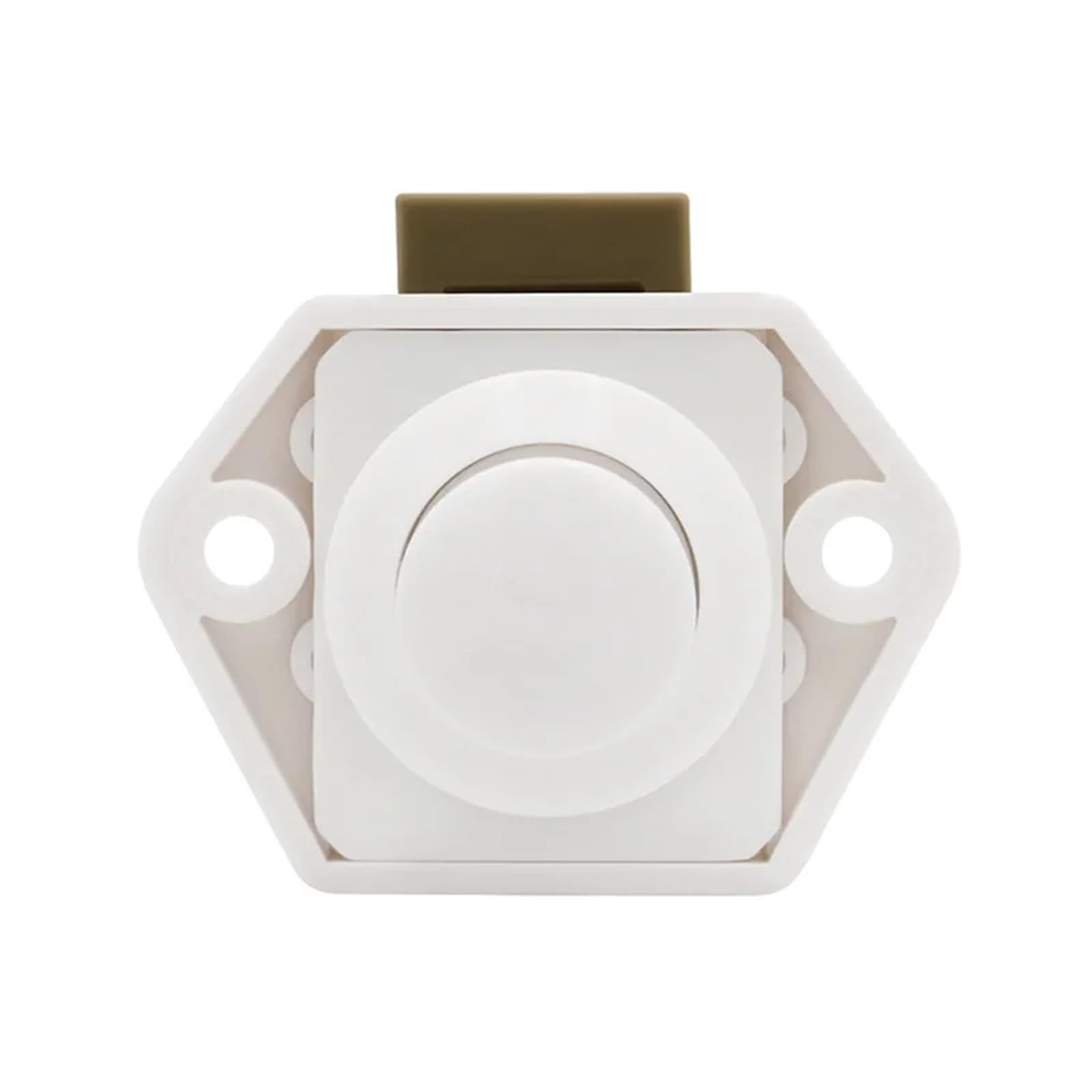 Jwvialel A Push Button Keyless Locks Latch Cupboard 2Cm Mounting Hole Cabinet Door Thickness 1.5-1.8Cm 4Pcs(A)