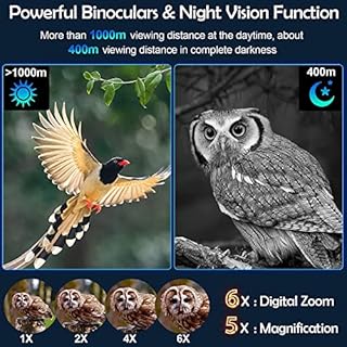 Binocolo Visione Notturna,Cannocchiale Professionale 4K 6000mAh Ricaricabili Binocolo Notturna Infrarossi 3" TFT di Portatafino a 400m con Registrazione di 1080p HD Foto e Video