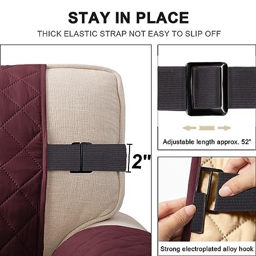 Protector de muebles lavable para mascotas en salones con sillas de 21 pulgadas reversible 4