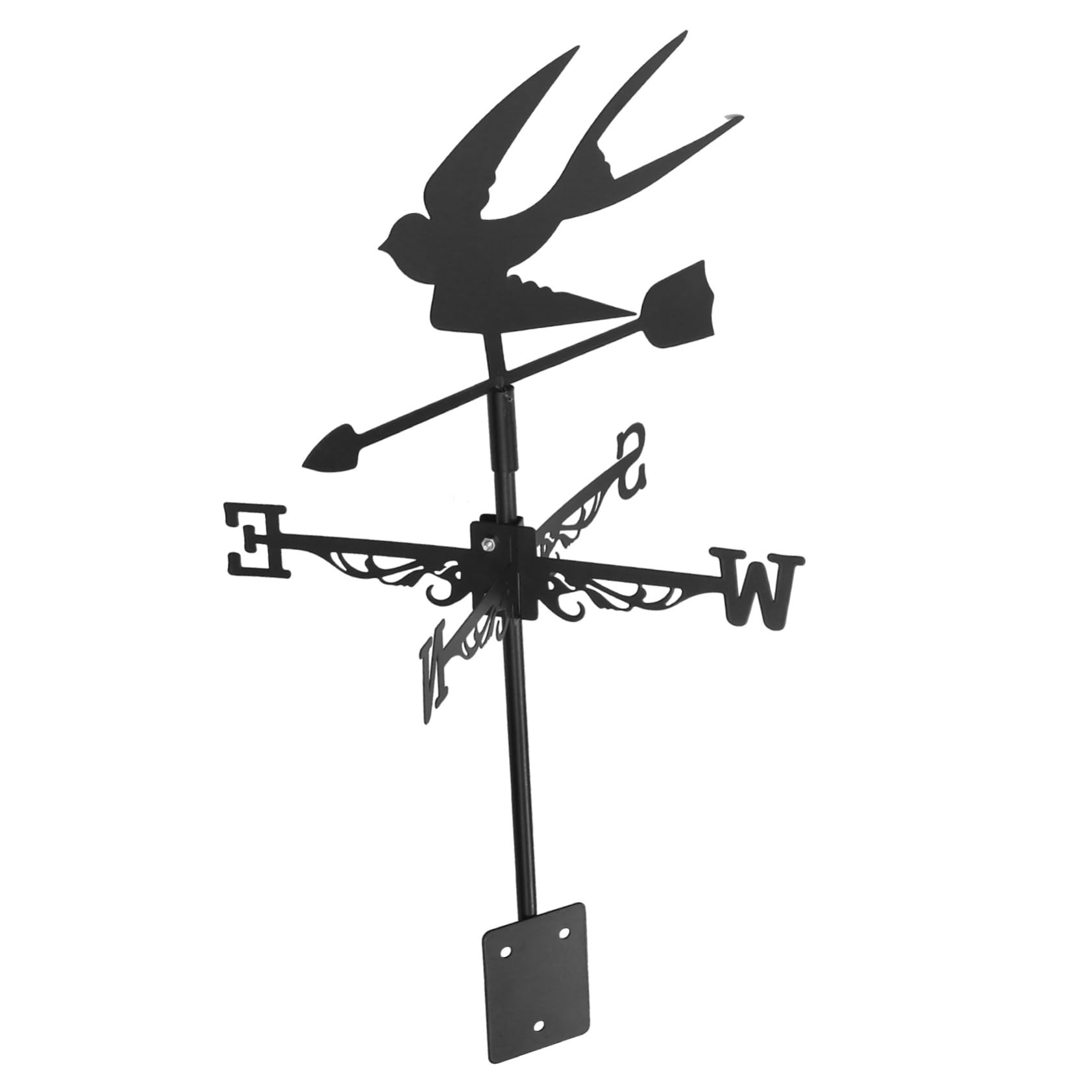 Toddmomy Veleta de Ave de Hierro Forjado Veleta Viento y Señal de Dirección para Decoración de Jardín Exterior Decorativa de Metal para Techo