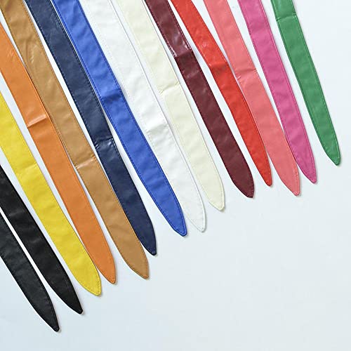 Women Faux Leather Obi Belt Self Tie Wide Wrap Around Bowknot Waistband Belt for Dress2