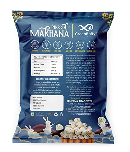 Image of GreenFinity Regular Lotus Seeds - 800g, Pop /Gorgon Nut Puffed Kernel (Makhana) Grade - Big Size.