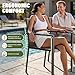 UDPATIO Gartenstühle Stapelbar 6er Set, Gartenstuhl Hochlehner aus Polyrattan, Rattan Stühle, Stapelstühle Wetterfest, Balkonstuhl Metall, Terrassenstühle für Garten, Outdoor, Braun