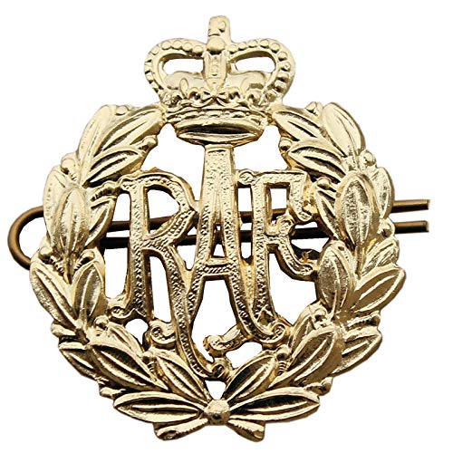 Official IssueRoyal Air Force RAF Queens Crown Brass Cap Badge