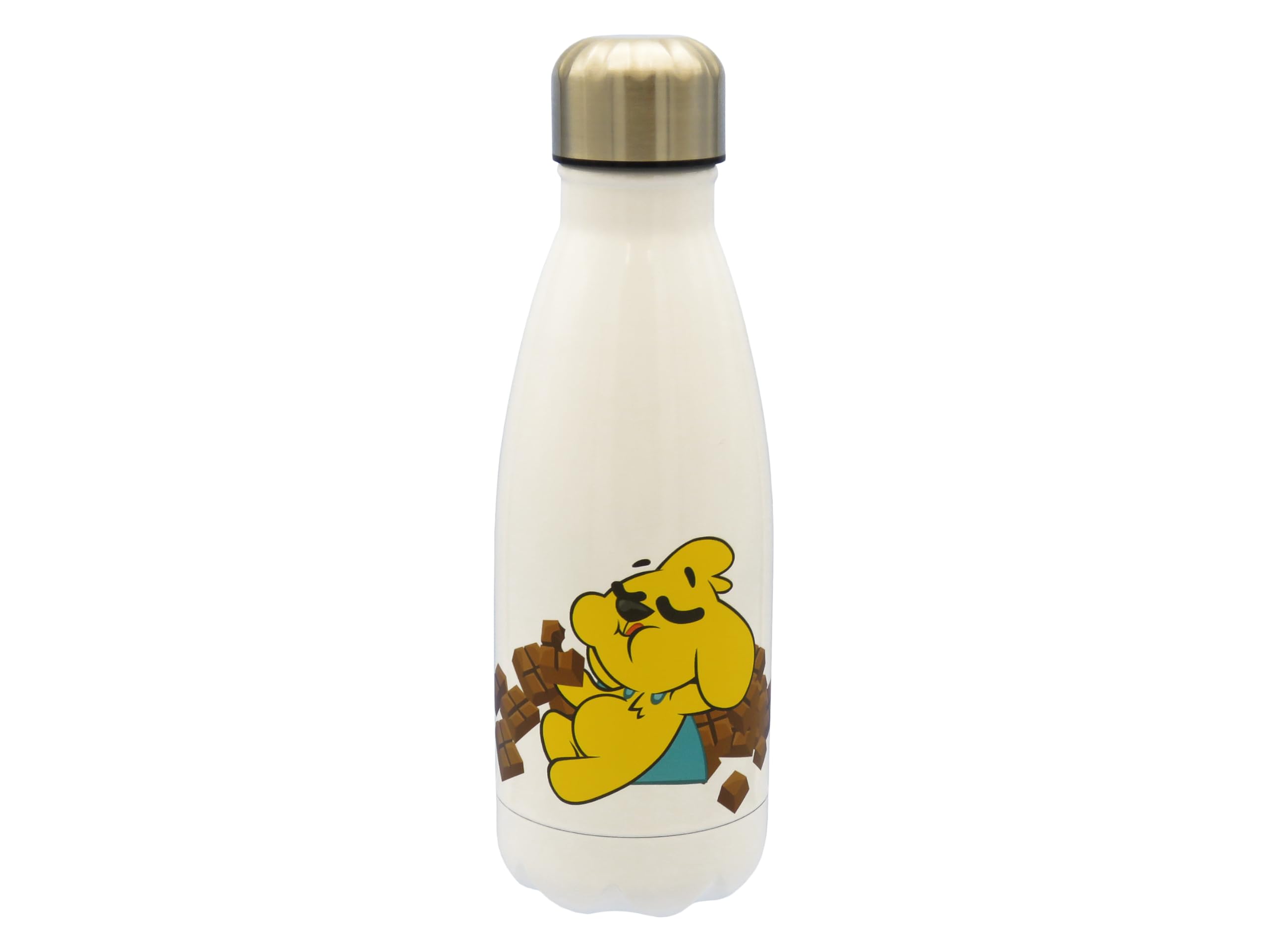 CYP BRANDS - Mikecrack- Steel Water Bottle, Jerry, Water Bottle, Airtight Closure, 550 ml, White, Official Product