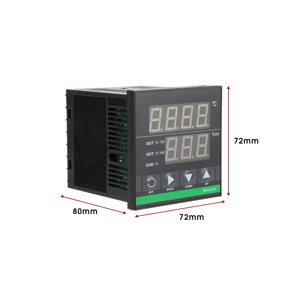 Controlador Digital de Temperatura y Humedad Sensor de Alta Precisión Montado en Panel para Uso Industrial