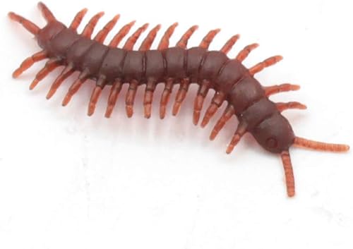 Miniatura 5 de NUOBESTY 100 piezas de ciempiés falsos de plástico ciempiés realista broma broma juguetes para el día de los inocentes suministros de fiesta de