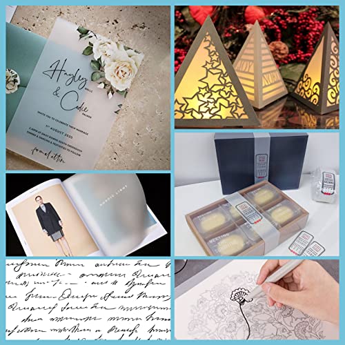 Htvront 50 Sheets Vellum Paper—Translucent Printable Tracing Paper For Drawing, Invitations, Printing, Sketching 8.5 X 11 #TOP5