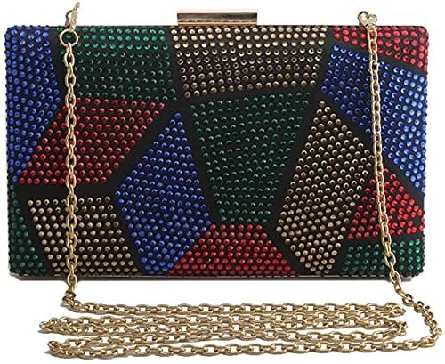 ZONKU INDIAClutches Bag for Women, Crystal Sparkly Evening Clutch Bag Rhinestone Glitter Clutch Purse