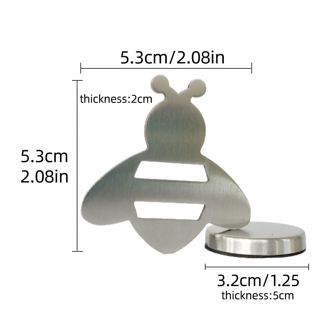 Lot De 4 Poids Magnétiques Pour Nappe D'extérieur - Aimants En Acier Inoxydable Design Abeille - Anti-vent Pour Jardin, Pique-nique