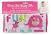 Amscan One Wild Girl 1st Birthday Vinyl Baby Bib, 13" x 10", Pink