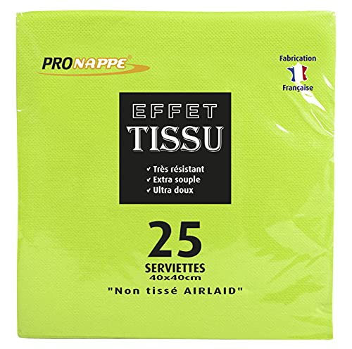Pro Nappe Serviette, Vert Kiwi, 40x40CM Cover