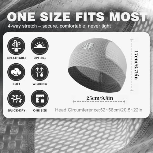 Image of WTACTFUL 3-Pack Breathable Mesh Skull Cap Helmet Liner for Men Women Summer