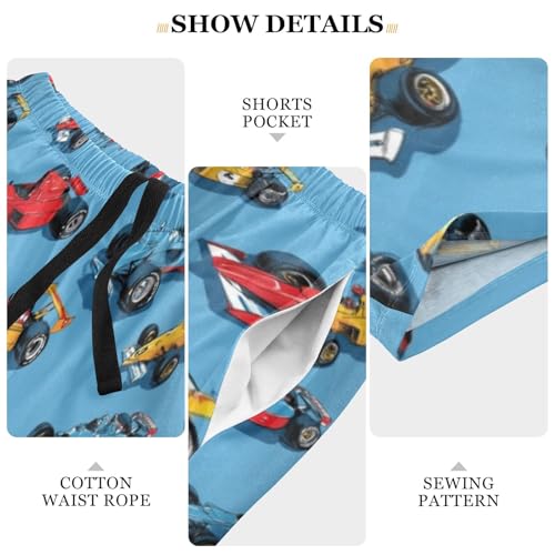 Pigsaly Hippie Vintage Racing Cars Men's Athletic Shorts Race Car Flag Men's Pajama Bottoms Men's Hiking Shorts XL4