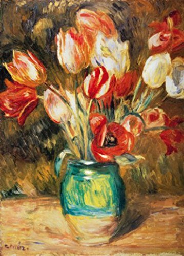 1art1 Pierre Auguste Renoir Tulipes dans Un Vase, 2 Parties Poster Papier Peint 250x180 cm