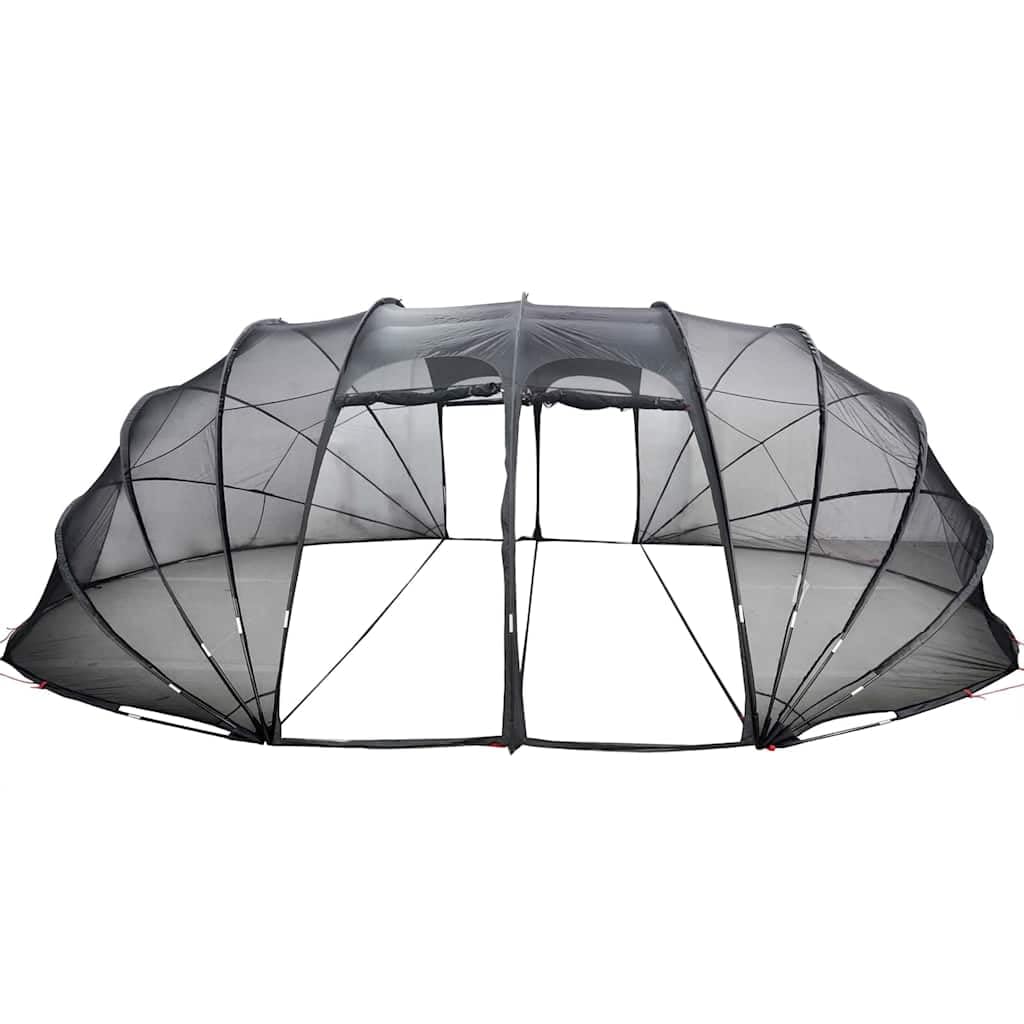 Tenda da piscina a cupola trasparente, 538 x 440 x 204 cm, per piscina esterna, in poliestere 185T con rivestimento in PU, impermeabile, resistente ai raggi UV e ignifuga, con porte arrotolabili con