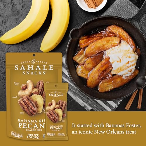 Image of Sahale Snacks Banana Rum Pecans Glazed Mix, 1.5 Ounces (Pack of 18)