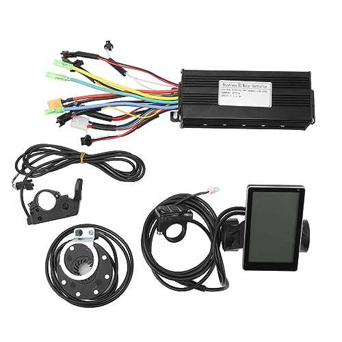 UMDHAIYI para controlador de motor de bicicleta eléctrica, panel de pantalla LCD M5 de onda sinusoidal de 3 modos, acelerador de pulgar, para motor de 36 V, 48 V, 750 W, 1000 W,