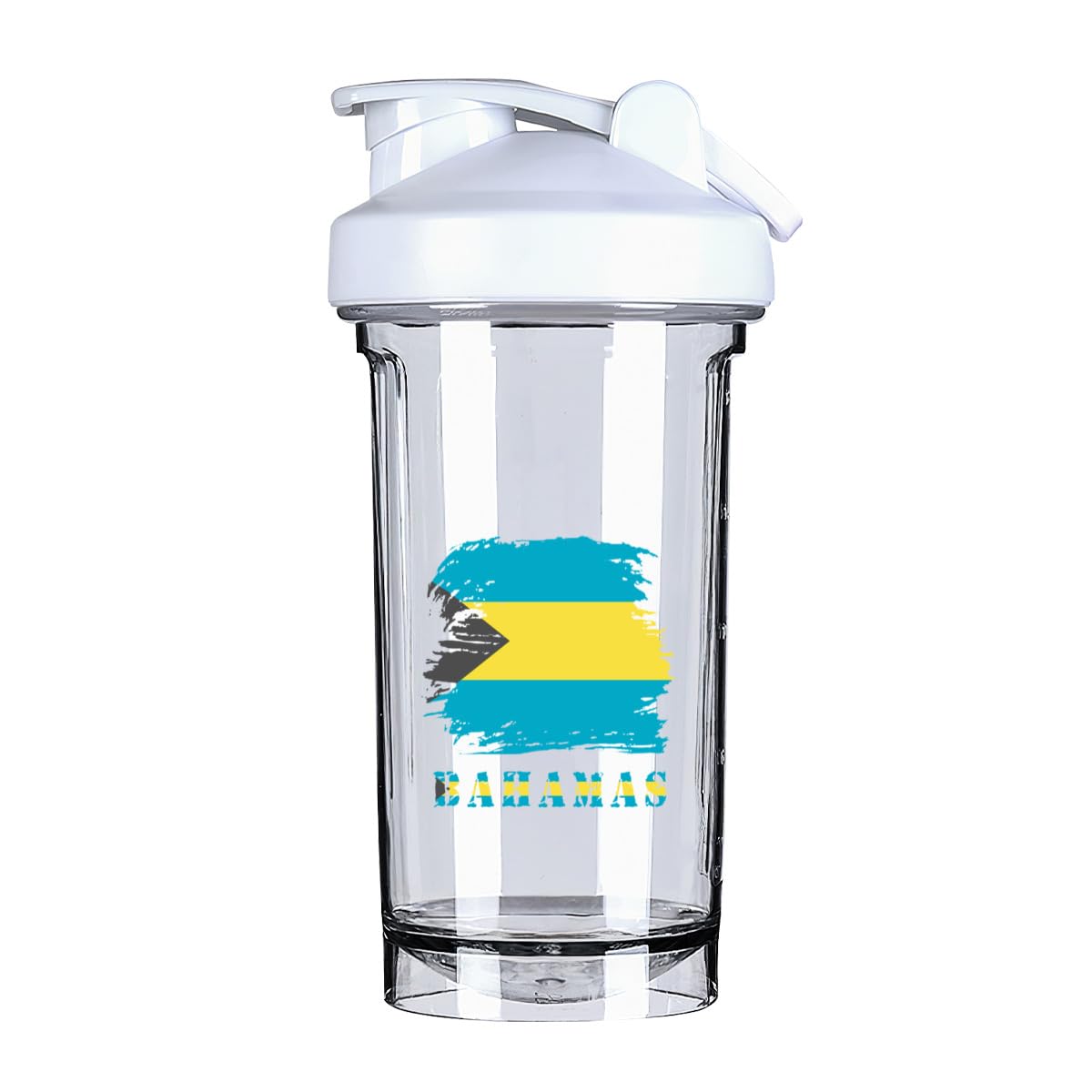 Vintage Bahamas Bahamian Flag 18 Ounce Shaker Cup,Fashion Theme Pattern Shaker Bottle Leak-proof Workout Shake Bottles 500ML/18 oz Perfect for Pre Workout
