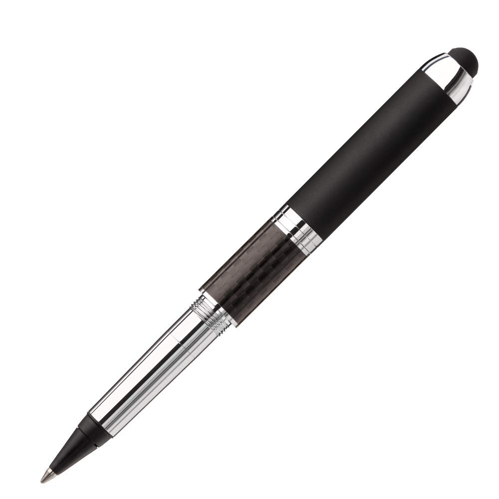 Kugelschreiber mit Stempel – Heri Promesa Rollerball 3in1, Schwarz