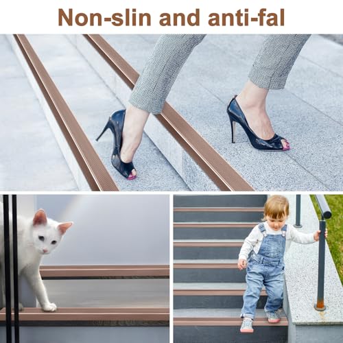 Protector de borde de escalera antideslizante y autoadhesivo 7