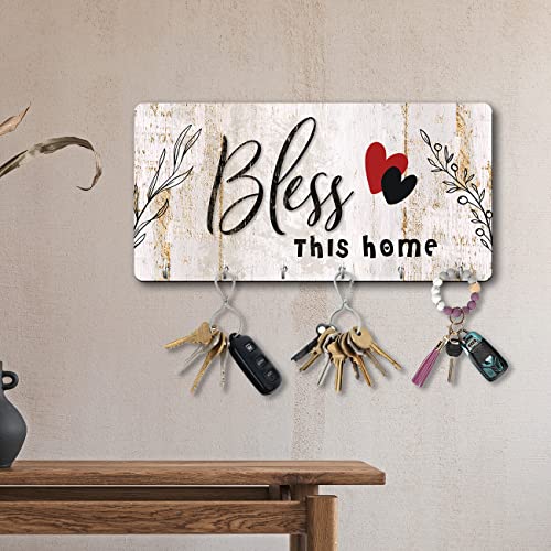 Image of kotart Unique Stylish Modern Wooden Key Holder for Home Decor Living Room Office with Stylish Key Organizer | Designer Wall Decor | Wall Art Decorative Items | Wall Decoration (Hanging 9)