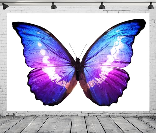 Telón de fondo mariposa morada 7x5ft para fotografía miniatura 3