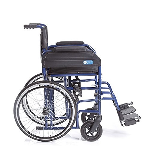 SEDIA A ROTELLE - CARROZZINA DISABILI AD AUTOSPINTA PIEGHEVOLE AD INGOMBRO RIDOTTO TRASFORMABILE IN TRANSITO - SINGOLA CROCIERA - Mod. SKINNY - GOMME PIENE - Dim. Seduta 40 Cm