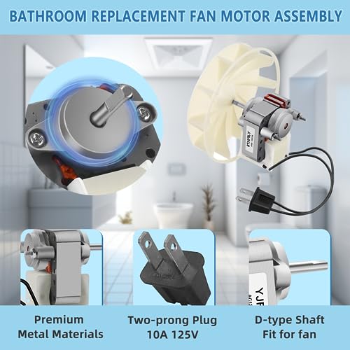 image for Upgraded YJF6178 Bathroom Vent Exhaust Fan Motor 70CFM 60HZ 120V 1.1A 