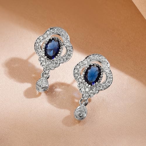 Image of Rubans Pendant Necklace Set American Diamond and Zirconia Gift Jewellery for Women & Girls