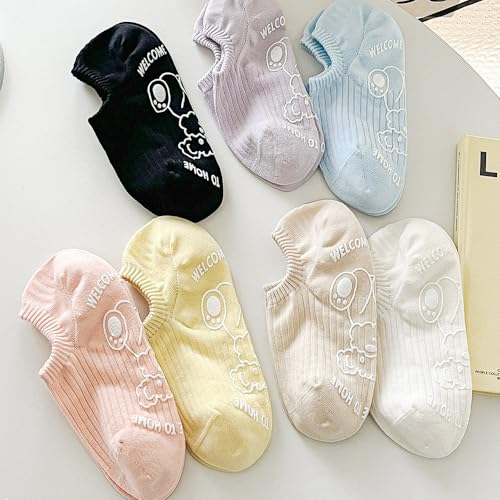 Image of No Show Socks Womens Cushioned Low Cut Athletic Hidden Liner for Sneakers Ankle Invisible Running Socks 5 Pairs