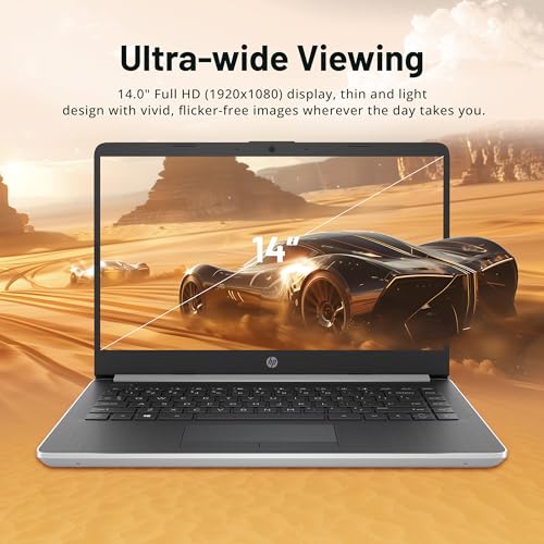Image of HP 14'' FHD Laptop, Intel Pentium Silver N5000, 4GB DDR4 RAM, 224GB Storage(64GB eMMC + 160GB Docking Station Set), Intel UHD Graphics, Wi-Fi 5, 720p Webcam, Windows 10 S, Silver