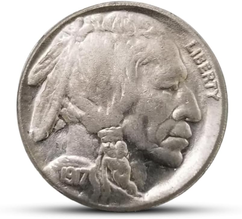 Antique U.S. Silver Coins, American Old Coins, Morgan Dollar Coins for Collectors, Ancient Coin Collection, Silver Dollar Coin, Commemorative Gifts Lucky Charm (Buffalo 5 Cents)